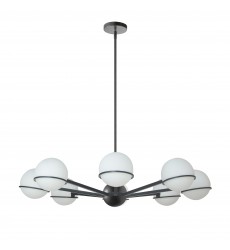 8LT Halogen Chandelier, MB with WH Opal Glass-(SOF-388C-MB)-Dainolite  8LT Halogen Chandelier, MB with WH Opal Glass-(SOF-388C-MB)-Dainolite