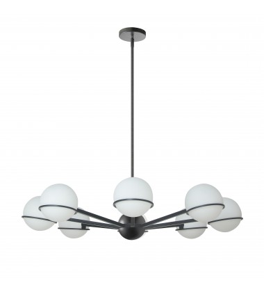 8LT Halogen Chandelier, MB with WH Opal Glass-(SOF-388C-MB)-Dainolite  8LT Halogen Chandelier, MB with WH Opal Glass-(SOF-388C-MB)-Dainolite