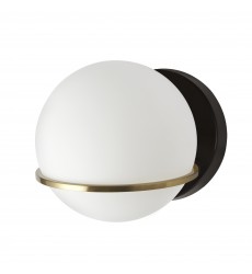  1LT Halogen Wall Sconce, MB/AGB with WH Opal Glass-(SOF-61W-MB-AGB)-Dainolite