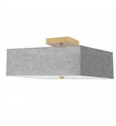  3LT Incandescent Semi-Flush AGB w/ Grey Shade-(SRN-143SF-AGB-GRY)-Dainolite