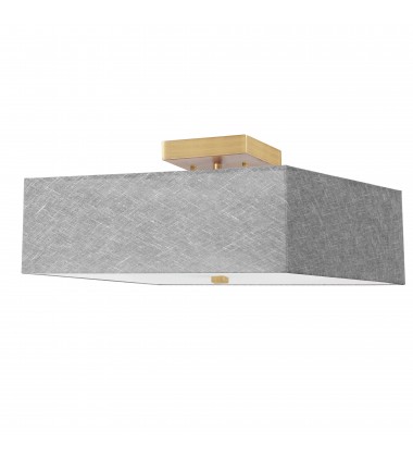  3LT Incandescent Semi-Flush AGB w/ Grey Shade-(SRN-143SF-AGB-GRY)-Dainolite