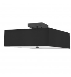  3LT Incandescent Semi-Flush MB w/ Black Shade-(SRN-143SF-MB-BK)-Dainolite