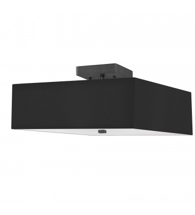  3LT Incandescent Semi-Flush MB w/ Black Shade-(SRN-143SF-MB-BK)-Dainolite