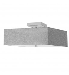 3LT Incandescent Semi-Flush PC w/ Grey Shade-(SRN-143SF-PC-GRY)-Dainolite