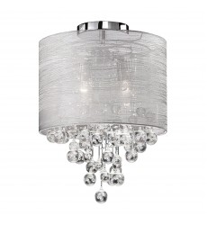 2LT Incan Crystal Flush-Mount P Chrome Silver -(TAH-122FH-PC)-Dainolite  2LT Incan Crystal Flush-Mount P Chrome Silver -(TAH-122FH-PC)-Dainolite
