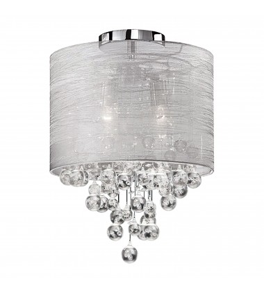 2LT Incan Crystal Flush-Mount P Chrome Silver -(TAH-122FH-PC)-Dainolite  2LT Incan Crystal Flush-Mount P Chrome Silver -(TAH-122FH-PC)-Dainolite