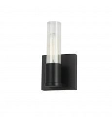1LT Incand Wall Sconce, MB w/ CLR Fluted Glass-(TBE-41W-MB)-Dainolite  1LT Incand Wall Sconce, MB w/ CLR Fluted Glass-(TBE-41W-MB)-Dainolite