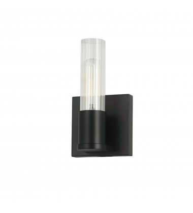  1LT Incand Wall Sconce, MB w/ CLR Fluted Glass-(TBE-41W-MB)-Dainolite