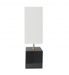  1LT Incandescent table lamp BK/AGB, White Shade - (TOD-221T-BK-AGB) - Dainolite