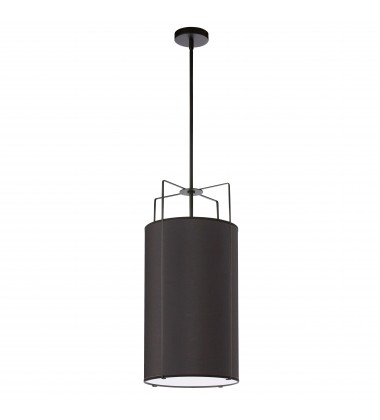  4LT Drum Pendant BK Shade w/790Diff-(TRA-124P-BK)-Dainolite