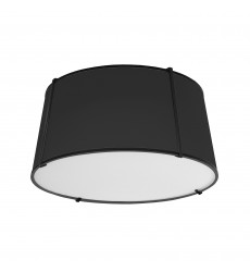  3LT Trapezoid Flush Mount Black Shade w/790 Diff-(TRA-3FH-BK)-Dainolite
