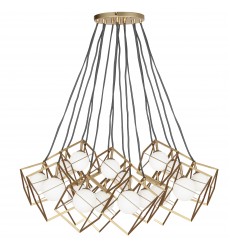 16LT Halogen Pendant, GLD with WH Glass-(TSN-16P-GLD)-Dainolite  16LT Halogen Pendant, GLD with WH Glass-(TSN-16P-GLD)-Dainolite