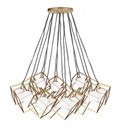 16LT Halogen Pendant, GLD with WH Glass-(TSN-16P-GLD)-Dainolite  16LT Halogen Pendant, GLD with WH Glass-(TSN-16P-GLD)-Dainolite
