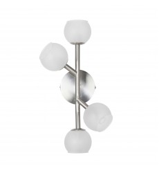 4LT Halogen Wall Sconce Satin Chrome Frosted Glass-(TWD-174W-SC)-Dainolite  4LT Halogen Wall Sconce Satin Chrome Frosted Glass-(TWD-174W-SC)-Dainolite