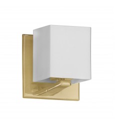  1LT Halogen Wall Sconce, AGB w/ WH Glass-(V1230-1W-AGB)-Dainolite