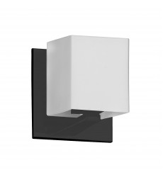  1LT Halogen Wall Sconce, MB w/ WH Glass-(V1230-1W-MB)-Dainolite