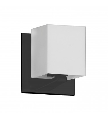  1LT Halogen Wall Sconce, MB w/ WH Glass-(V1230-1W-MB)-Dainolite