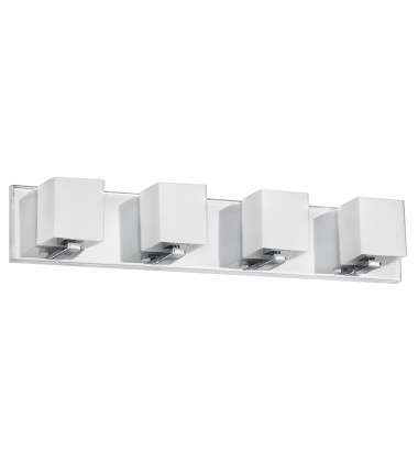 4LT Vanity, Polished Chrome Finish-(V1230-4W-PC)-Dainolite  4LT Vanity, Polished Chrome Finish-(V1230-4W-PC)-Dainolite