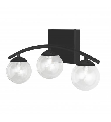  3LT Halogen Vanity, MB w/ Clear Glass-(V13-203W-MB)-Dainolite