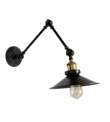  1LT Incandescent Adjustable Wall Lamp, Blk finish-(V928-1W-BK)-Dainolite