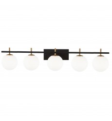 5LT Halogen Vanity, MB & AGB-(VAD-415W-MB-AGB)-Dainolite  5LT Halogen Vanity, MB & AGB-(VAD-415W-MB-AGB)-Dainolite