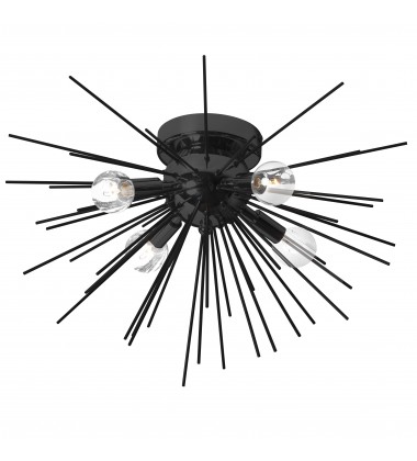  4LT Incandescent Flush Mount, MB-(VEG-184FH-MB)-Dainolite