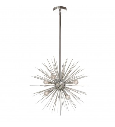  6LT Pendant, Silver & Polished Chrome Finish-(VEG-196P-SV-PC)-Dainolite