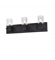 3LT Incandescent Vanity, MB w/ CLR Glass-(VER-243W-MB)-Dainolite  3LT Incandescent Vanity, MB w/ CLR Glass-(VER-243W-MB)-Dainolite
