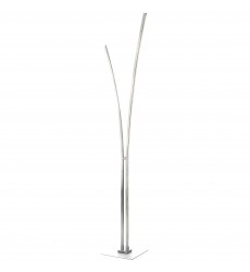  30W Floor Lamp, SV w/ WH Acrylic Diffuser-(VIN-6536LEDF-SV)-Dainolite
