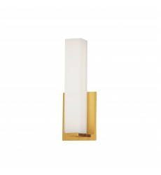  12W Wall Sconce, AGB w/ WH Glass-(VLD-172-10-AGB)-Dainolite