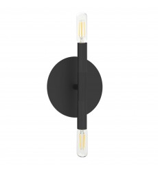2LT Incandescent Wall Sconce, MB-(WAN-132W-MB)-Dainolite  2LT Incandescent Wall Sconce, MB-(WAN-132W-MB)-Dainolite