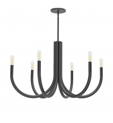  6LT Incandescent Chandelier, MB-(WAN-286C-MB)-Dainolite