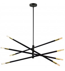 8LT Pendant, MB & AGB Finish-(WAN-408P-MB-AGB)-Dainolite  8LT Pendant, MB & AGB Finish-(WAN-408P-MB-AGB)-Dainolite