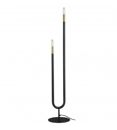  2LT Incandescent Floor Lamp, MB & AGB-(WAN-602F-MB-AGB)-Dainolite