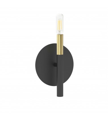 1LT Incandescent Wall Sconce, MB & AGB-(WAN-91W-MB-AGB)-Dainolite  1LT Incandescent Wall Sconce, MB & AGB-(WAN-91W-MB-AGB)-Dainolite