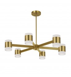 84W Chandelier, AGB w/ FR Acrylic Diff-(WLS-2884LEDC-AGB)-Dainolite  84W Chandelier, AGB w/ FR Acrylic Diff-(WLS-2884LEDC-AGB)-Dainolite