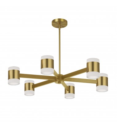 84W Chandelier, AGB w/ FR Acrylic Diff-(WLS-2884LEDC-AGB)-Dainolite  84W Chandelier, AGB w/ FR Acrylic Diff-(WLS-2884LEDC-AGB)-Dainolite