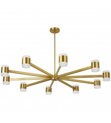  140W Chandelier, AGB w/ FR Acrylic Diff-(WLS-48140LEDC-AGB)-Dainolite