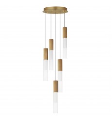  Reeds 5-Light LED Pendant-(E11015-144GLD)-ET2