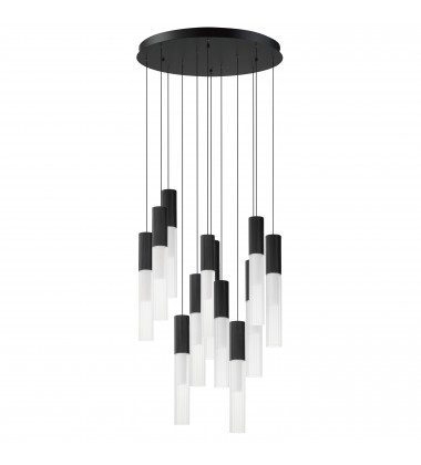 Reeds 12-Light LED Pendant-(E11019-144BK)-ET2
