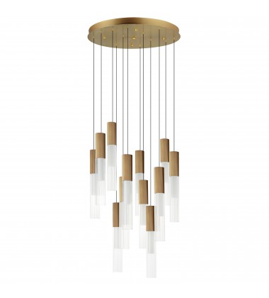  Reeds 12-Light LED Pendant-(E11019-144GLD)-ET2
