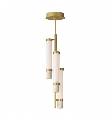  Travertine 3-Light LED Pendant-(E11053-01TVGLD)-ET2
