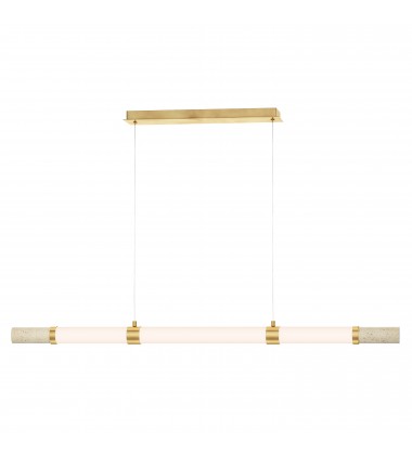  Travertine Linear LED  Pendant-(E11056-01TVGLD)-ET2