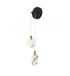 Pebble 2-Light Wall Sconce-(E11072-122BKPG)-ET2  Pebble 2-Light Wall Sconce-(E11072-122BKPG)-ET2