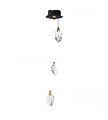 Pebble 3-Light LED Pendant-(E11073-122BKPG)-ET2  Pebble 3-Light LED Pendant-(E11073-122BKPG)-ET2