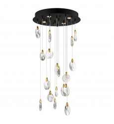 Pebble 18-Light LED Pendant-(E11079-122BKPG)-ET2  Pebble 18-Light LED Pendant-(E11079-122BKPG)-ET2