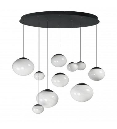  Nimbus LED 10-Light Pendant-(E11529-113BK)-ET2