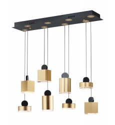  Nob 8-Light LED Pendant-(E20867-75BKGLD)-ET2