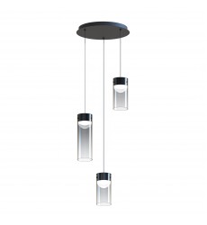  Highball Smoke 3-Light LED Pendant-(E21183-142GM)-ET2