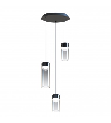  Highball Smoke 3-Light LED Pendant-(E21183-142GM)-ET2